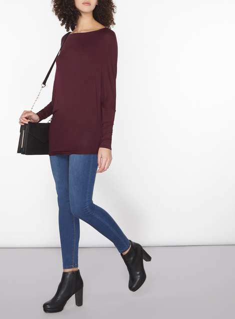 **Tall Mulberry Jersey Batwing top